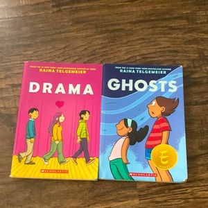 2 books written by Raina Telgemeier Ghost and Drama
